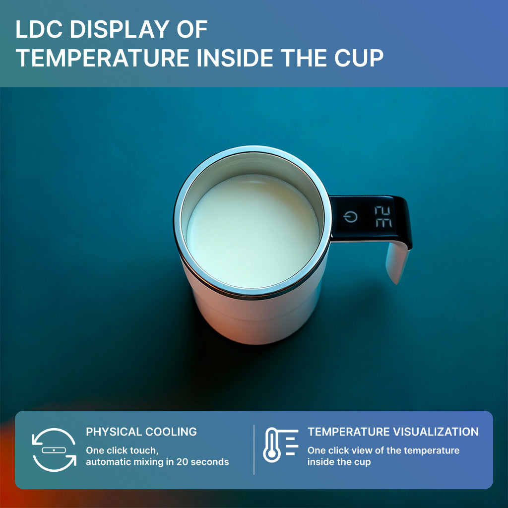 Self stiring magnetic mug