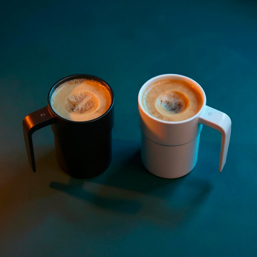 Self stiring magnetic mug