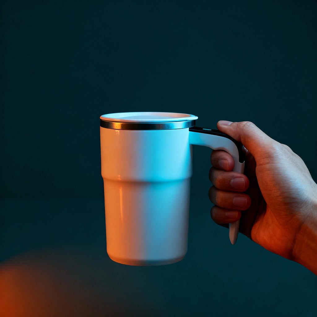 Self stiring magnetic mug