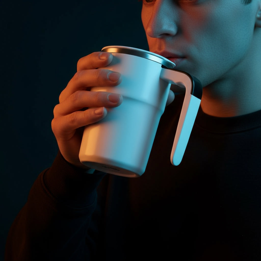 Self stiring magnetic mug